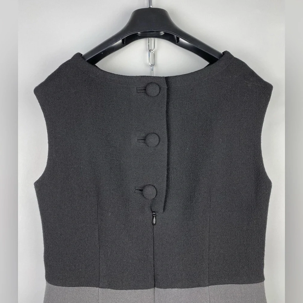 Milly New York Wool Colorblock Sleeveless Tank Dress